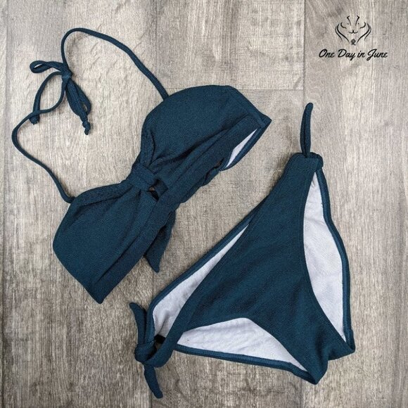 Zaful Textured Keyhole Bikini - Picture 1 of 2